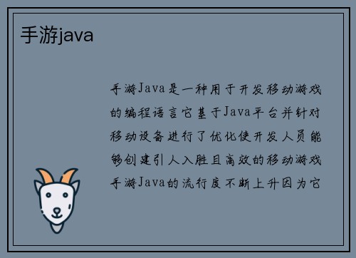 手游java